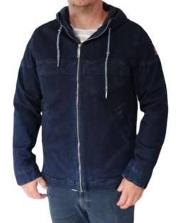 Mousqueton Herren Kapuzenjacke Bagad Übergangsjacke leicht gefüttert Jeans Marine, Größe:L von Mousqueton