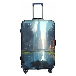 The City On The Water Protect Your Luggage With Our Unique Suitcase Protector Cover - Ideal For Travel And Business Trips Suitcase Cover, Die Stadt auf dem Wasser, Medium von Mouxiugei