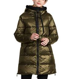 Damen Winterjacke Mantel Parka Winter Warm Gefütterte Daunenmantel Jacke (M, Golden) von Movien