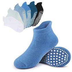 Mowenti Stoppersocken Jungen ABS Baby Socken Antirutschsocken 6 Paar Mädchen 1-3 Jahre Kleinkind Krabbelsocken Kinder Bunt_3 Kurze von Mowenti