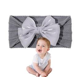 Moxeupon Baby-Stirnbänder mit Schleifen, Baby-Stirnbänder mit Schleifen für Mädchen | Dehnbares Stirnband mit Knotenschleifen-Haarbändern | Dehnbares Stirnband mit Schleifen, weiche Haarbänder mit von Moxeupon