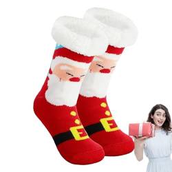 Weihnachtssocken - Weihnachts-Wintersocken,Crew-Socken für kaltes Wetter, Vintage-Muster, Socken für Damen, Herren, Kinder, Jungen, Mädchen, Geschenk Moxeupon von Moxeupon