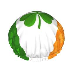 Mqgmz Irische Flagge, leicht, weich und wiederverwendbar, Duschhaube für Damen, langes Haar, atmungsaktiv von Mqgmz