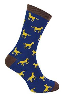 Mr Heron - Herren Socken mit Tiere Motiv | Bambus Socken mit Bunt Animal Muster für Erwachsene (39-45, Pferde) von Mr Heron