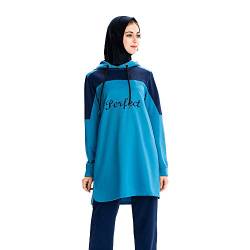 Mr Lin123 Muslimischer Frauen Trainingsanzug setzt islamischen Sweatsuit (3XL, Blau) von Mr Lin123