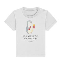 Mr. & Mrs. Panda 0. - 6. Monat Organic Baby Shirt Pinguin Pommes - Geschenk, Jungen Baby T-Shirt, Partner, Baby T-Shirt, für Ehemann, Ehemann, von Mr. & Mrs. Panda