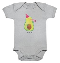 Mr. & Mrs. Panda 1. - 3. Monat Organic Baby Body Avocado Partyhupe - Geschenk, Babykleidung, Mädchen, Gesund, Geburtstag, Wickelbody, Babystrampler, von Mr. & Mrs. Panda