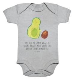 Mr. & Mrs. Panda 1. - 3. Monat Organic Baby Body Avocado rollt Kern - Geschenk, Schwanger, Junge, Liebe, Babykleidung, Veggie, Babystrampler, zur von Mr. & Mrs. Panda