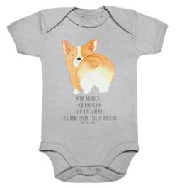 Mr. & Mrs. Panda 1. - 3. Monat Organic Baby Body Corgie Po - Geschenk, Junge, Tierliebhaber, Hundeliebe, Sprüche, Hund, Spruch, Wauwau, Haustier, von Mr. & Mrs. Panda