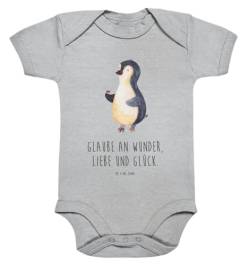 Mr. & Mrs. Panda 1. - 3. Monat Organic Baby Body Pinguin Marienkäfer - Geschenk, Wickelbody, Wunder, aufmerksam, Liebe, Babystrampler, Baby von Mr. & Mrs. Panda
