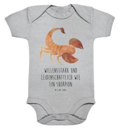 Mr. & Mrs. Panda 1. - 3. Monat Organic Baby Body Sternzeichen Skorpion - Geschenk, Skorpion Geschenk, Tierkreiszeichen, Aszendent, Mädchen, von Mr. & Mrs. Panda