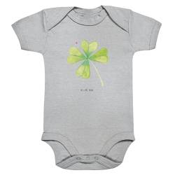 Mr. & Mrs. Panda 3. - 6. Monat Organic Baby Body Kleeblatt - Geschenk, Blumen Deko, Motivation, Wickelbody, Garten, Pflanzen, Glück, Sommer Deko, von Mr. & Mrs. Panda