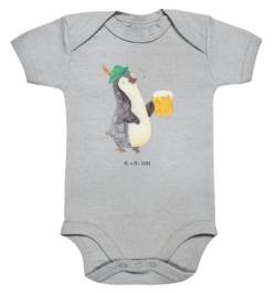 Mr. & Mrs. Panda 3. - 6. Monat Organic Baby Body Pinguin Bier - Geschenk, Babystrampler, Oktoberfest, Babykleidung, Baby Erstausstattung, Feierabend, von Mr. & Mrs. Panda