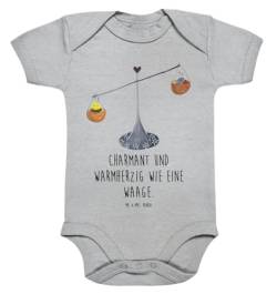 Mr. & Mrs. Panda 3. - 6. Monat Organic Baby Body Sternzeichen Waage - Geschenk, Astrologie, Hummel, Strampler, Waage Sternzeichen, Junge, von Mr. & Mrs. Panda