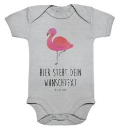 Mr. & Mrs. Panda 3. - 6. Monat Personalisierter Baby Body Flamingo classic - Personalisierte Geschenke, einzigartig, glücklich, Außenseiter, von Mr. & Mrs. Panda