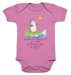 Mr. & Mrs. Panda 6. - 12. Monat Organic Baby Body Pinguin Surfer - Geschenk, Babystrampler, Wickelbody, Mädchen, surfen, Junge, Wellen reiten, von Mr. & Mrs. Panda