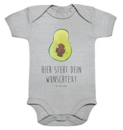 Mr. & Mrs. Panda 6. - 12. Monat Personalisierter Baby Body Avocado mit Kern - Personalisierte Geschenke, Personalisierte Babykleidung, Spruch Leben, von Mr. & Mrs. Panda