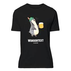 Mr. & Mrs. Panda Größe L Personalisiertes T-Shirt Pinguin Bier - Personalisierte Geschenke, Oktoberfest, Junggesellenabschied, Pinguine, T-Shirt mit von Mr. & Mrs. Panda