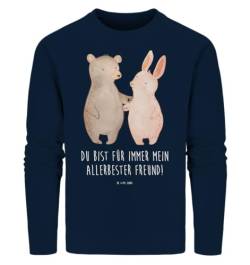 Mr. & Mrs. Panda Größe M Organic Pullover Bär Hase Umarmen - Geschenk, Bester Freund, Sweatshirt Männer, Pullover Frauen, Jahrestag, Pullover Männer, von Mr. & Mrs. Panda