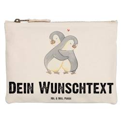 Mr. & Mrs. Panda Größe M Personalisierte Schminktasche Pinguine Kuscheln - Personalisierte Geschenke, Personalisiertes Schminketui, Personalisiertes von Mr. & Mrs. Panda