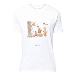 Mr. & Mrs. Panda Größe M T-Shirt Waldtiere Picknick - Geschenk, T-Shirt mit Spruch, Tiermotive, Maus, Schlafshirt, Hase, Eichhörnchen, Jubiläum, von Mr. & Mrs. Panda