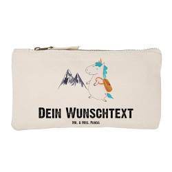 Mr. & Mrs. Panda Größe S Klein Personalisierte Schminktasche Einhorn Bergsteiger - Personalisierte Geschenke, Pegasus, Stiftemäppchen mit Namen, von Mr. & Mrs. Panda