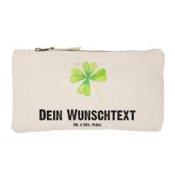 Mr. & Mrs. Panda Größe S Klein Personalisierte Schminktasche Kleeblatt - Personalisierte Geschenke, Schlamperetui mit Namen, Pflanzen, Umzug, Makeup von Mr. & Mrs. Panda