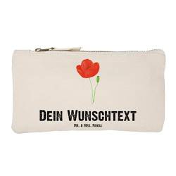 Mr. & Mrs. Panda Größe S Klein Personalisierte Schminktasche Mohnblume - Personalisierte Geschenke, Sommer Deko, Personalisierte Makeup Bag, Blumen, von Mr. & Mrs. Panda