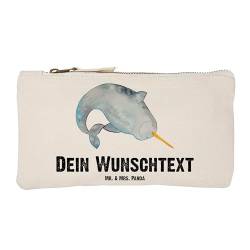 Mr. & Mrs. Panda Größe S Klein Personalisierte Schminktasche Narwal - Personalisierte Geschenke, Putzen, Kosmetiketui mit Namen, Schlamperetui mit von Mr. & Mrs. Panda