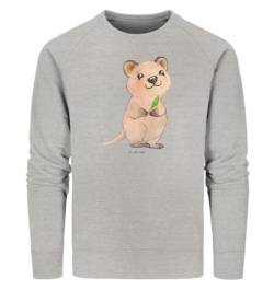 Mr. & Mrs. Panda Größe S Organic Pullover Quokka Happy - Geschenk, Unisex, Niedliches Tier, Verschieben, Sweatshirt Frauen, Dinge erledigen, Gute von Mr. & Mrs. Panda