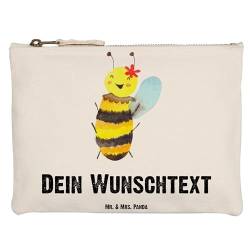 Mr. & Mrs. Panda Grösse XL Große Personalisierte Schminktasche Biene Happy - Personalisierte Geschenke, Personalisierte Kosmetiktasche, Kosmetiketui von Mr. & Mrs. Panda