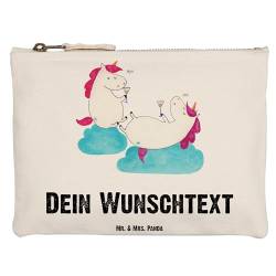 Mr. & Mrs. Panda Grösse XL Große Personalisierte Schminktasche Einhörner Sekt - Personalisierte Geschenke, Personalisiertes Schlamperetui, von Mr. & Mrs. Panda