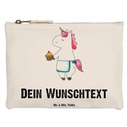 Mr. & Mrs. Panda Grösse XL Große Personalisierte Schminktasche Einhorn Muffin - Personalisierte Geschenke, Personalisierte Federmappe, Backen, Grüße, von Mr. & Mrs. Panda