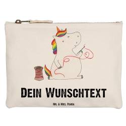 Mr. & Mrs. Panda Grösse XL Große Personalisierte Schminktasche Einhorn Näherin - Personalisierte Geschenke, Kosmetiktasche mit Namen, Nähzimmer, von Mr. & Mrs. Panda