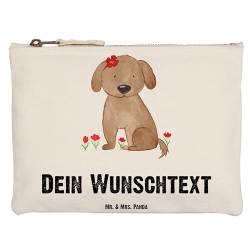 Mr. & Mrs. Panda Grösse XL Große Personalisierte Schminktasche Hund Hundedame - Personalisierte Geschenke, Hundemotiv, Etui mit Namen, von Mr. & Mrs. Panda