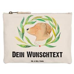 Mr. & Mrs. Panda Grösse XL Große Personalisierte Schminktasche Hund Ranke - Personalisierte Geschenke, Hunde, Hundeliebe, Makeup Bg mit Namen, von Mr. & Mrs. Panda