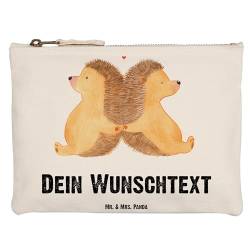 Mr. & Mrs. Panda Grösse XL Große Personalisierte Schminktasche Igel händchenhaltend - Personalisierte Geschenke, glücklich, Freund, Personalisiertes von Mr. & Mrs. Panda