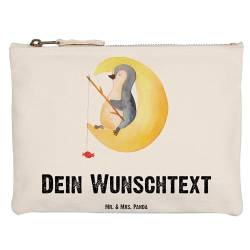 Mr. & Mrs. Panda Grösse XL Große Personalisierte Schminktasche Pinguin Mond - Personalisierte Geschenke, Personalisiertes Etui, Schminktasche von Mr. & Mrs. Panda