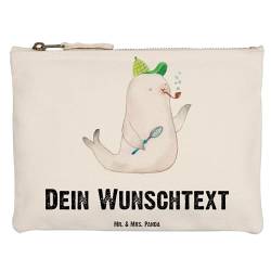 Mr. & Mrs. Panda Grösse XL Große Personalisierte Schminktasche Robbe Sherlock - Personalisierte Geschenke, Tiermotive, Personalisierte Federmappe, von Mr. & Mrs. Panda