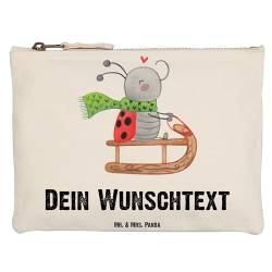 Mr. & Mrs. Panda Grösse XL Große Personalisierte Schminktasche Smörle Rodeln - Personalisierte Geschenke, Winter, Weihnachten, Schlamperetui mit von Mr. & Mrs. Panda