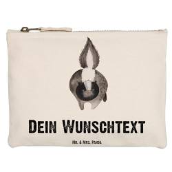 Mr. & Mrs. Panda Grösse XL Große Personalisierte Schminktasche Stinktier Angriff - Personalisierte Geschenke, Skunk, Kosmetiktasche mit Namen, von Mr. & Mrs. Panda