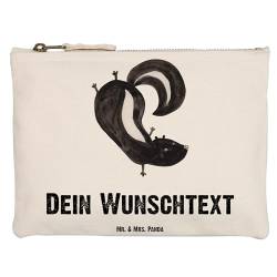 Mr. & Mrs. Panda Grösse XL Große Personalisierte Schminktasche Stinktier Handstand - Personalisierte Geschenke, Federmappe mit Namen, Kind, von Mr. & Mrs. Panda