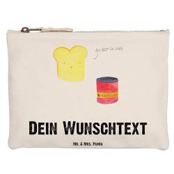 Mr. & Mrs. Panda Grösse XL Große Personalisierte Schminktasche Toast & Marmelade - Personalisierte Geschenke, Küche Deko, lustige Sprüche, süße von Mr. & Mrs. Panda