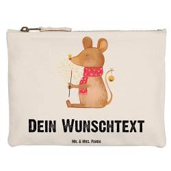 Mr. & Mrs. Panda Grösse XL Große Personalisierte Schminktasche Weihnachtsmaus - Personalisierte Geschenke, Personalisiertes Kosmetiketui, von Mr. & Mrs. Panda