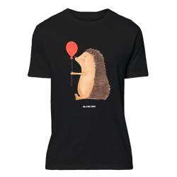 Mr. & Mrs. Panda Größe XL T-Shirt Igel mit Luftballon - Geschenk, Tiermotive, Sprüche, Happy Birthday, Geburtstag, Lustiges T-Shirt, Nachthemd, von Mr. & Mrs. Panda