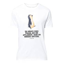 Mr. & Mrs. Panda Größe XL T-Shirt Pinguin marschierend - Geschenk, Lustiges T-Shirt, Pinguine, Tshirt, Schlafshirt, Schwester, Frühaufsteher, von Mr. & Mrs. Panda