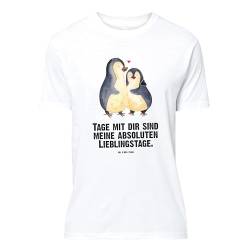 Mr. & Mrs. Panda Größe XXL T-Shirt Pinguin umarmend - Geschenk, Tshirt, Frauen, glücklich, Liebesgeschenk, T-Shirt mit Spruch, Paar, Herrn, von Mr. & Mrs. Panda