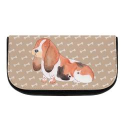 Mr. & Mrs. Panda Kosmetiktasche Hund Basset Hound - Geschenk, Hundeliebe, Make-Up Tasche, Kosmetikbeutel, Wauwau, Kulturbeutel, Hundebesitzer, von Mr. & Mrs. Panda