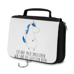 Mr. & Mrs. Panda Kulturbeutel Einhorn Mann - Geschenk, Schminkutensil, Kosmetikbeutel, Waschtasche, Einhörner, Unicorn, Zum Aufhängen, Damen, Beste, von Mr. & Mrs. Panda