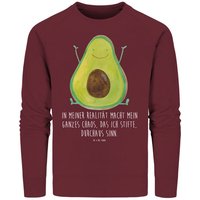 Mr. & Mrs. Panda Longpullover Größe L Avocado Glücklich - Burgundy - Geschenk, Sweatshirt Frauen, U (1-tlg) von Mr. & Mrs. Panda